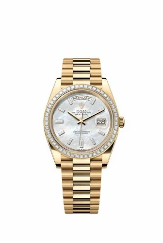 Rolex Day-Date 40 Yellow Gold - Baguette / MOP - Baguette 228398TBR-0043 (m228398tbr-0043)